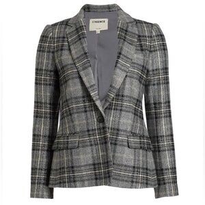L'AGENCE Diana Skinny Lapel Metallic Blazer - 6